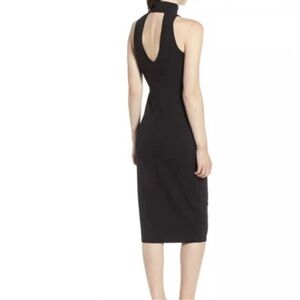 Leith Black Halter Midi Dress